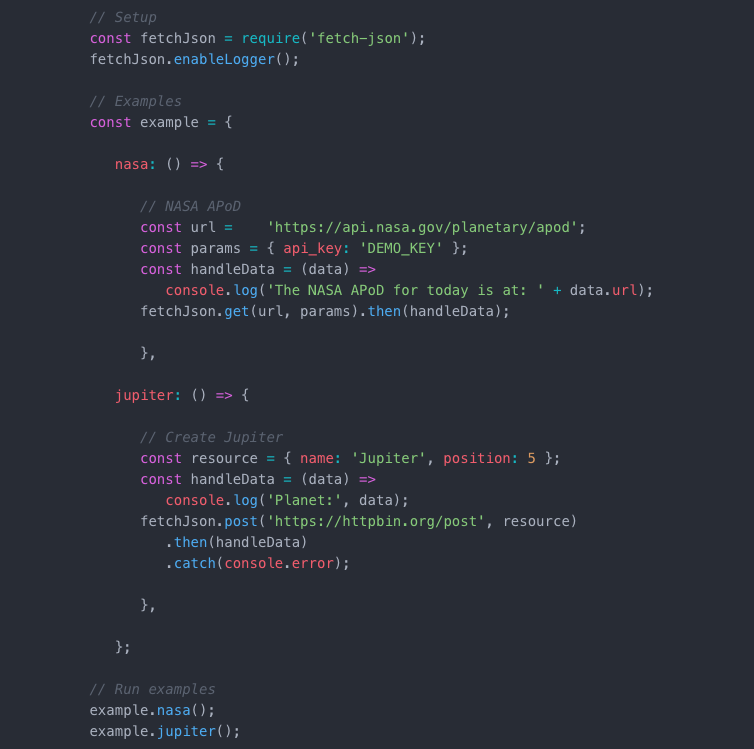 Fetch json A Wrapper Around Fetch Just For JSON